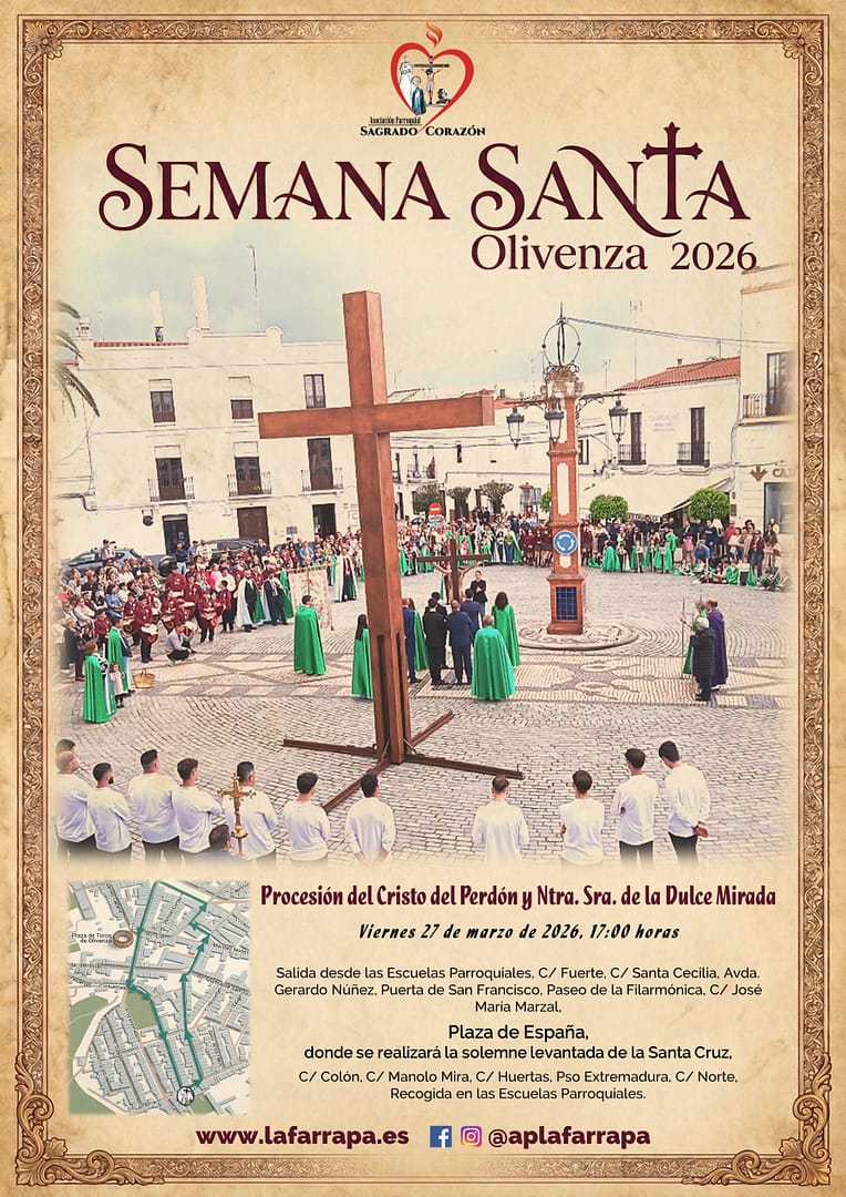 Cartel y detalles de nuestra salida procesional para la Semana Santa 2026, 27 de marzo
