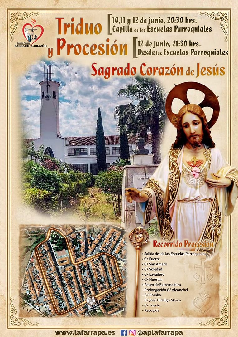 Triduo y Procesión del Sagrado Corazón de Jesús para este 2026